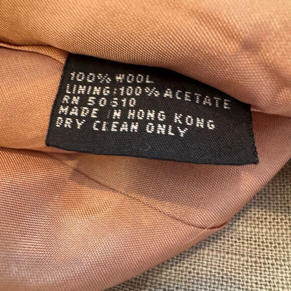 Vintage 90s Kasper ASL Tan & Navy Blue Suit - Size 14P | Classic Power Dressing - Picture 15 of 15